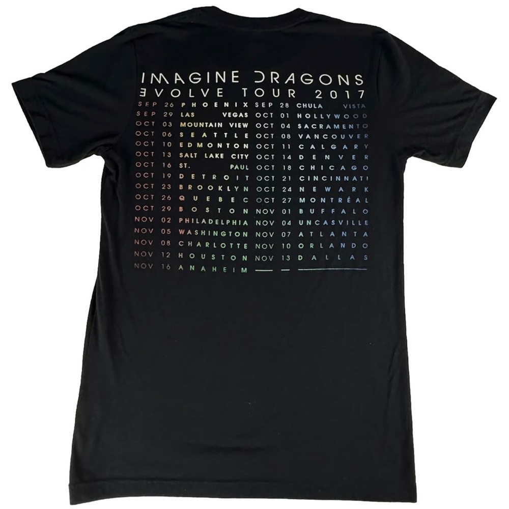 Imagine Dragons Evolve Tour 2017  Graphic T-Shirt Black Size-small